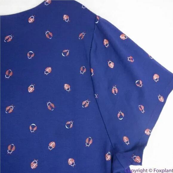 Unique Vintage Gwynnie Bee ladybug Print Dress, 2X - Picture 11 of 13